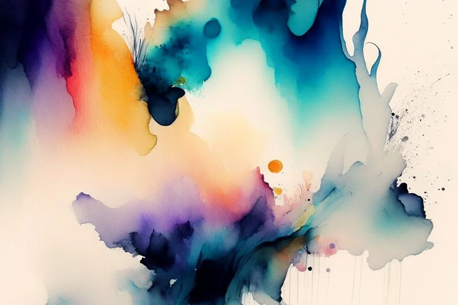 watercolour abstract in the style of Sabrina Garrasi