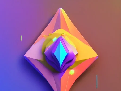 grey 3D colorful geometric installation, simplistic, studio lighting, C4D, 16k, Behance, Artstation, centered, top down camera, vibrant