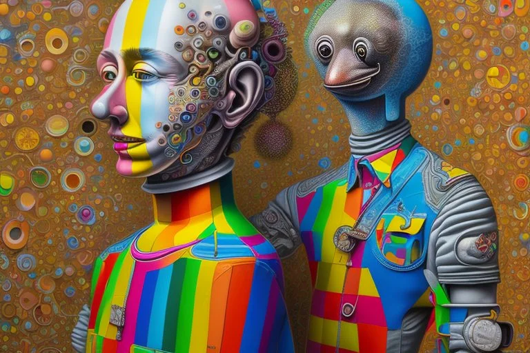 Street art in the style of Os Gemeos