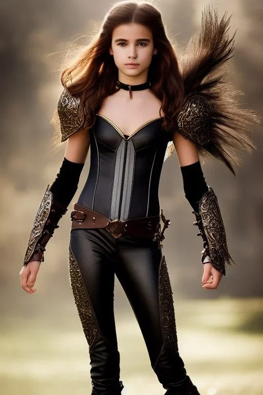 (strikingly beautiful young teen girl:1.2) wearing (skimpy fantasy leather:1.3), (medium cleavage:1.2), tracing, ambient light, highres, (hyperrealistic:1.2), (perfect face:1.1) intricate (high detail:1.1) body, beautiful detailed eyes, long hair, fantasy theme, Model hash: 46bb2762