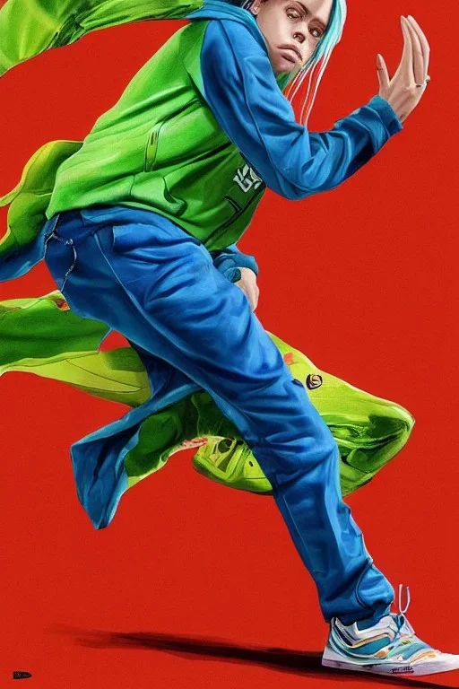 Billie Eilish, legs, photorealistic, 2k