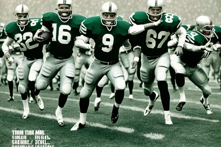 Boston Shamrocks American Football team, Magazine Cover, Vintage photo, 1950's football, detailed faces, detailed bodies