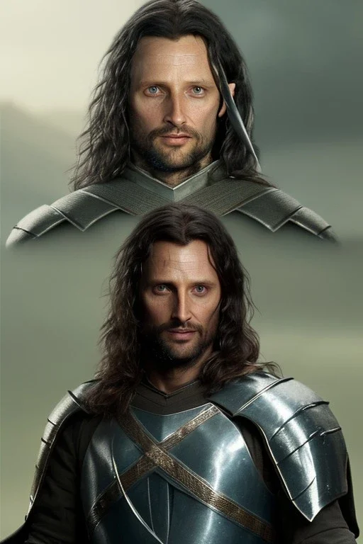 Aragorn, realistic,4k, closeup, sword, poster lord of The rings The return of The kings