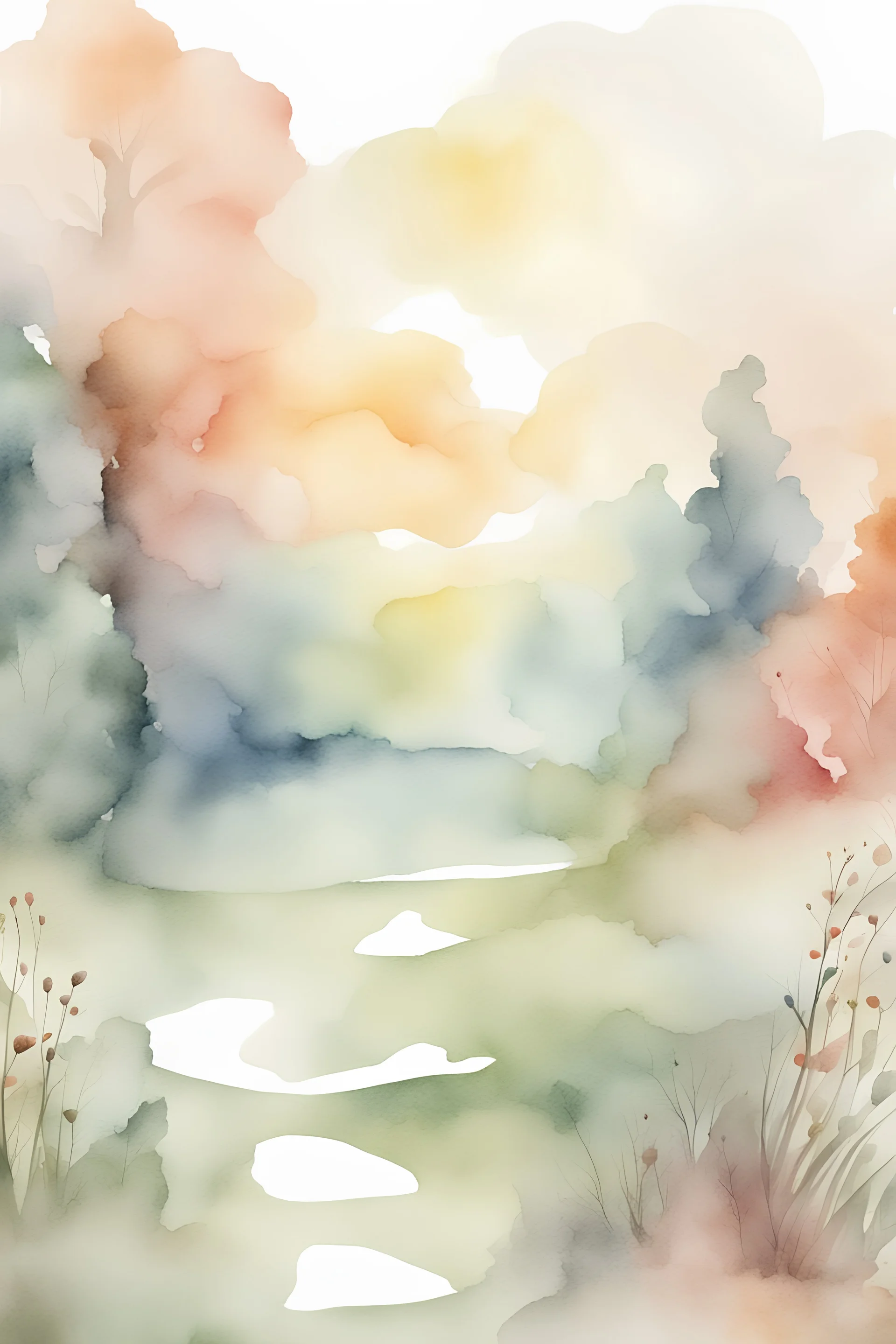 NATURE BACKGROUND WATERCOLOR ABSTRACT