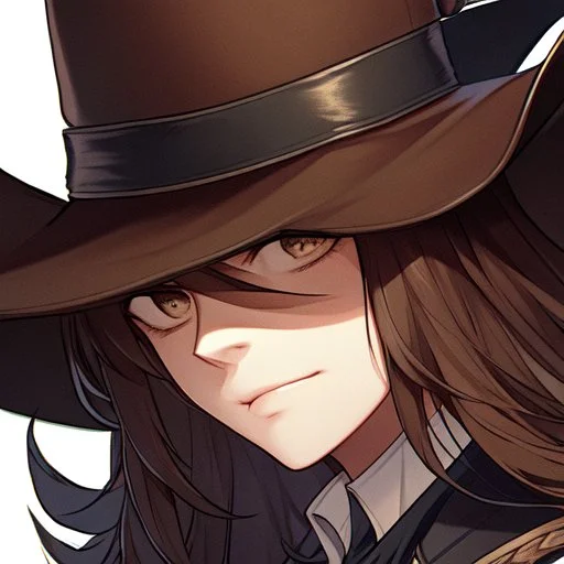 Clear focus, High resolution, female Gunslinger, close up, Gunslinger, Cowboy, cowboy hat, serious face,