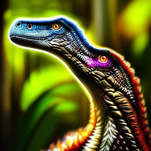 ultra detailed fullbody portrait of JURASSIC PARK VELOCIRAPTOR, extremely detailed digital painting, intrincate, extremely detailed face,crystal clear Big Glowing eyes, mystical colors , perfectly centered image, perfect composition, rim light,extremely sharp detail, finely tuned detail, beautiful lighting, 8k, stunning scene, raytracing, in the style of robert e howard and pablo oliveira and Ken Kelley and Ohrai Noriyoshi and Simon Bisley