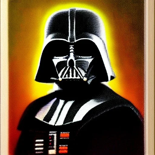 Impressionist Seurat painting of Darth vader