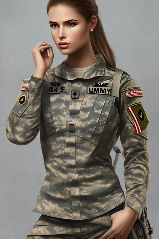 US army girl, t-shirt, mtp camouflage