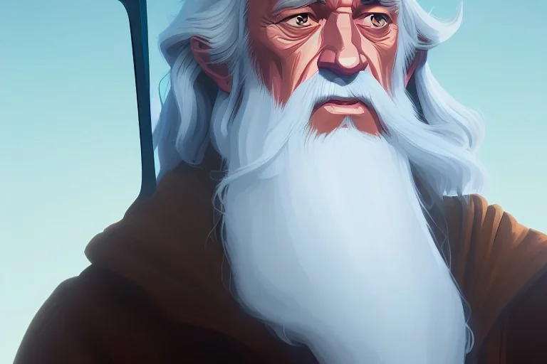 Portrait of Gandalf by Jake Bartok