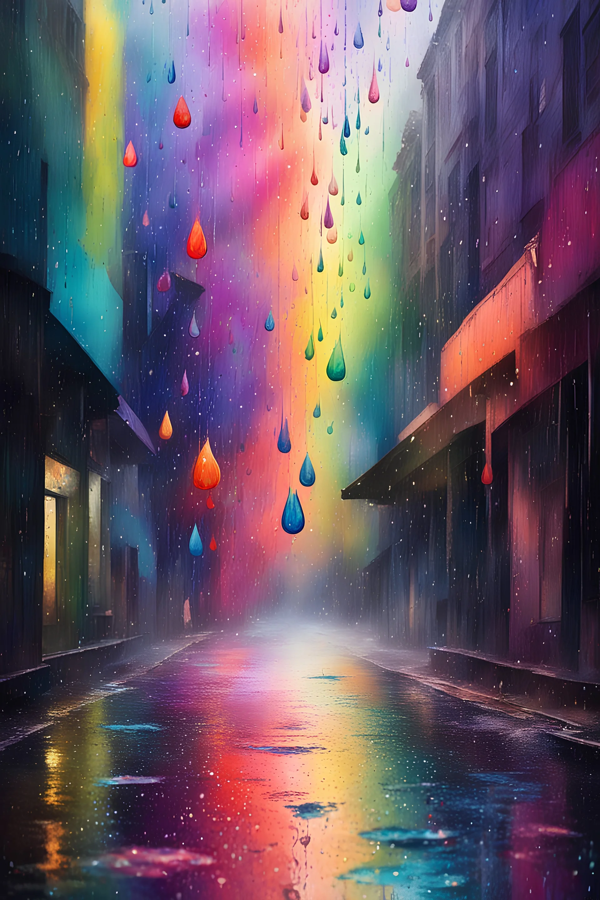 colorful rain