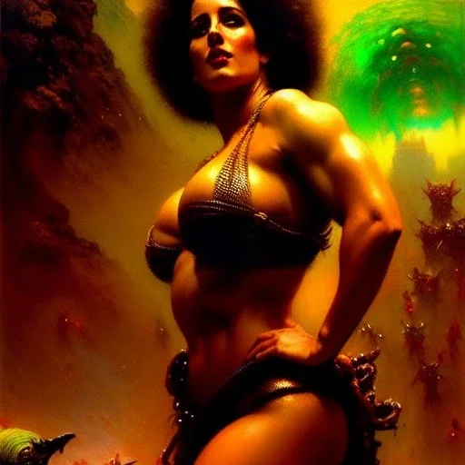 Drawing of beautiful face,'beautiful booty ,Busty She-Hulk',intense stare, ancient skintight armor, balanciaga fashion clothe painting by gaston bussiere, greg rutkowski, yoji shinkawa, yoshitaka amano, tsutomu nihei, donato giancola, tim hildebrandt, Oil on canvas, cinematic composition, extreme detail,fit full head inside picture,16k