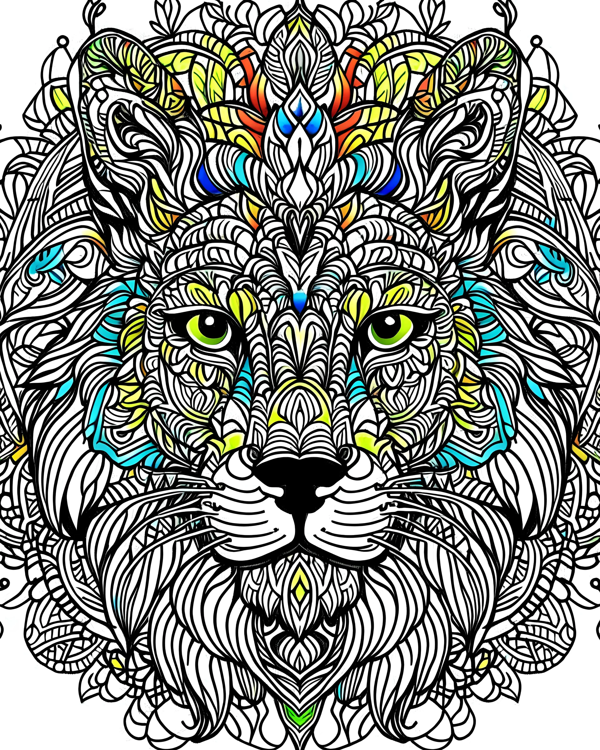 ANIMAL MANDALAS Adult Coloring Book for Adults