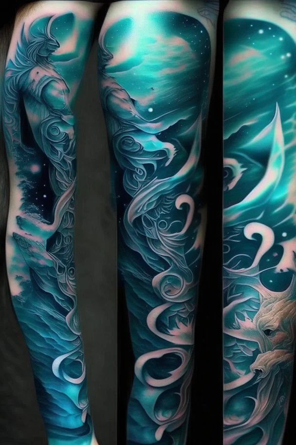 Tattoo sleeve zodiac sign aquarius