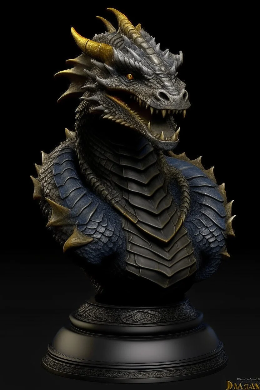 dnd platinum drake bust