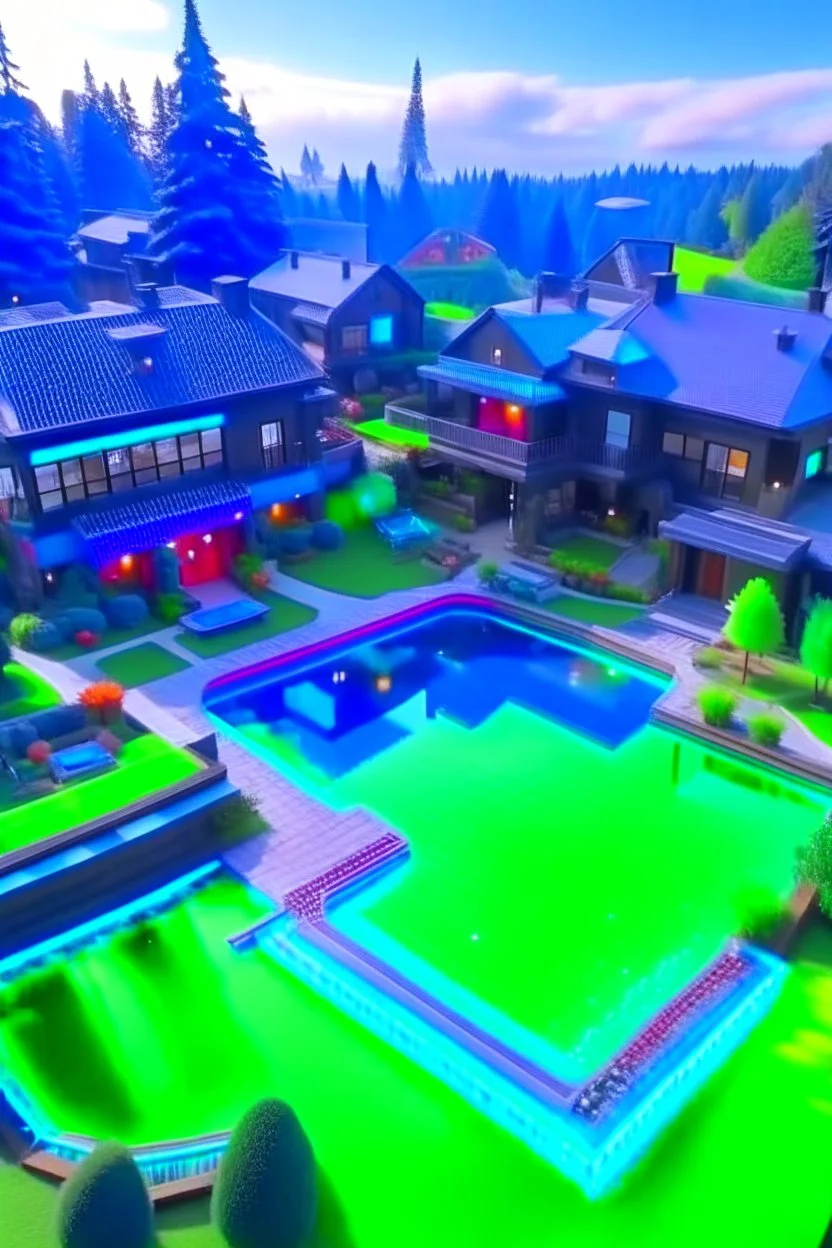 billionaire's backyard that looks like fortnite