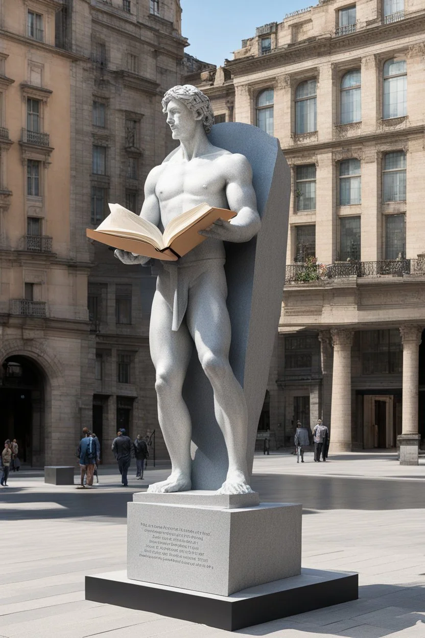 статуя на улице, Атлас знаний: Используйте проекции, чтобы “перелистывать страницы” атласа с разными темами знаний. На статуе улицы можно установить большой каменный атлас, который будет держать на своих плечах огромный книжный атлас знаний. Каждая страница этого атласа будет содержать изображения и информацию по разным темам знаний: истории, науки, искусства, культуры и т.д. Используя технологии проекций, посетители смогут "перелистывать страницы"