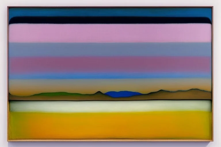 A surreal landscape by artist "Beatrix Potter" artist "Mark Rothko"