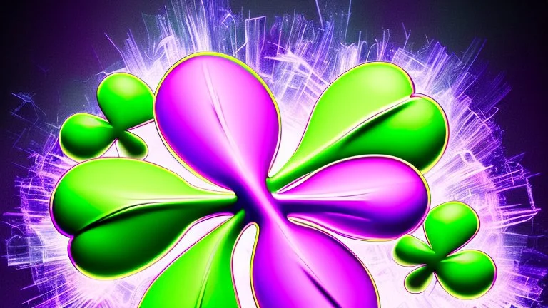 rave poster with Four-leaf clover text area