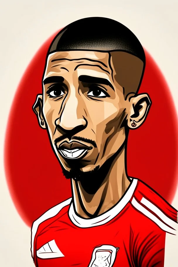 Talisca Brazilian football player cartoon 2d