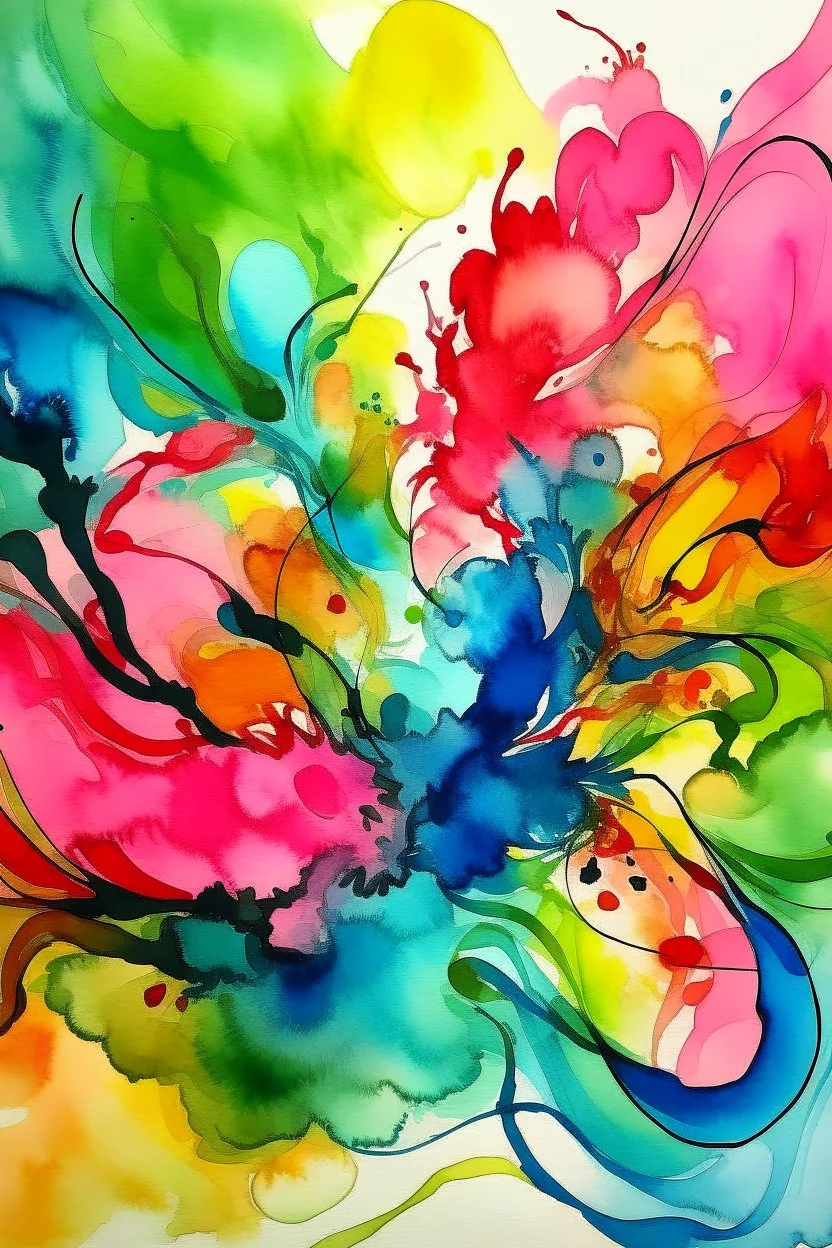 Watercolored abtract art