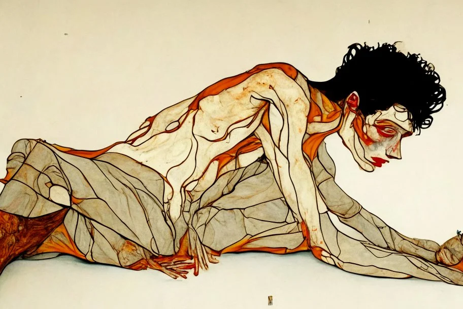 painting of a figure with the life-filled void of an empty existence, egon schiele masterpiece