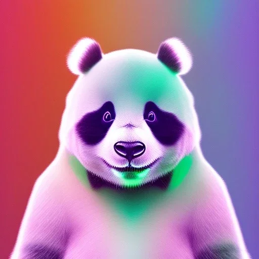 Panda,humanoid, furry, mint color fur, ice, rainbow, powers