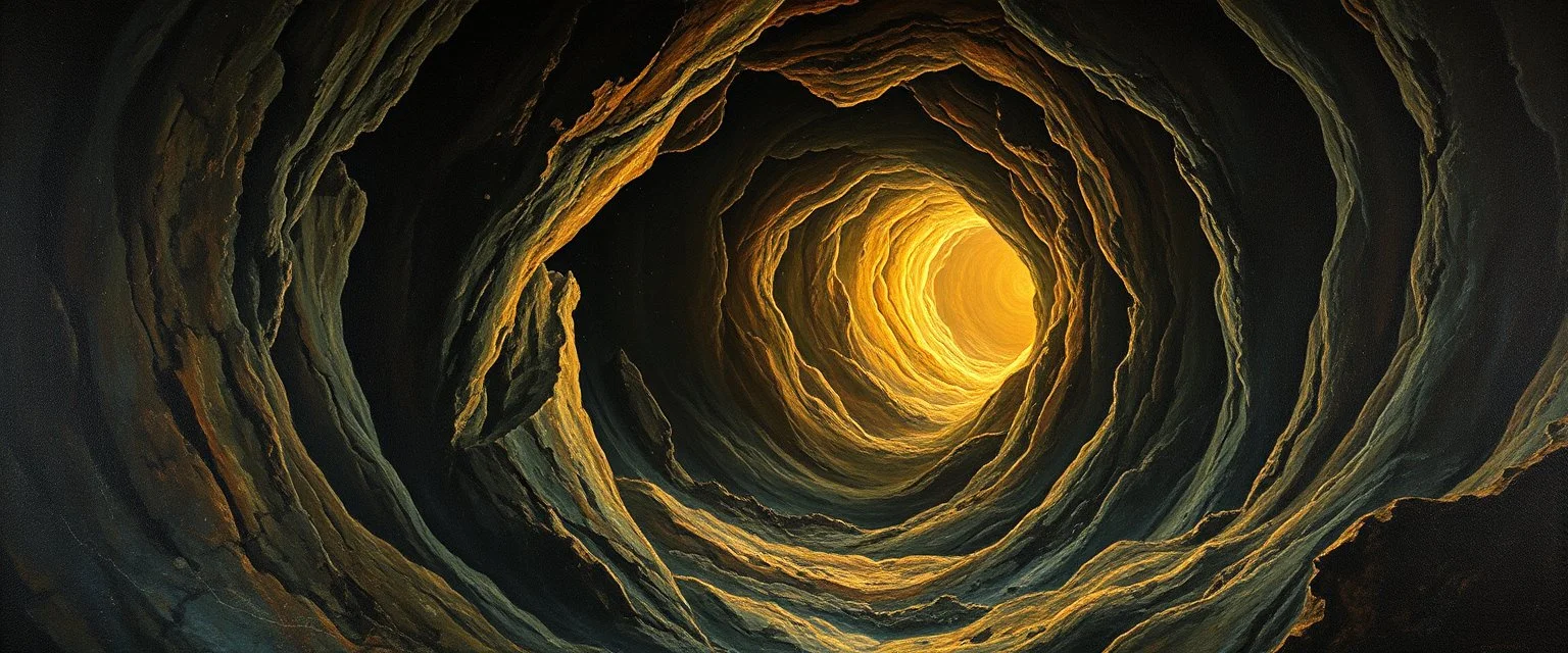 master oil painting by Rembrandt, escape route from our dimensions, hidden even to the demiurge, neon worm hole