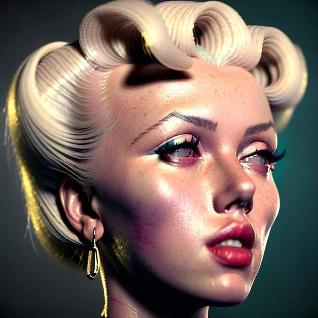 Realistic image portrait, sweet Marylin Monroe, scarlet Johansson cyberpunk style, highly detailed, unreal engine 5, ray tracing, RTX, lumen lighting, ultra detail, volumetric lighting, 3d, finely drawn, high definition, high resolution.