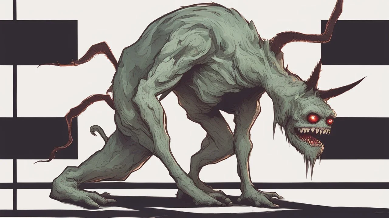 وحش حقيقي مشوش مخيف