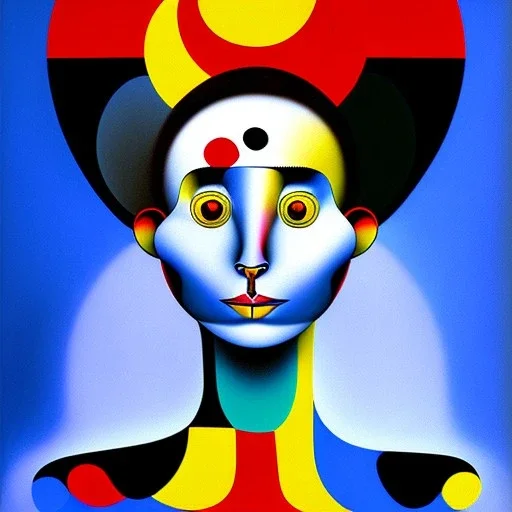 portrait of a woman joan miro style