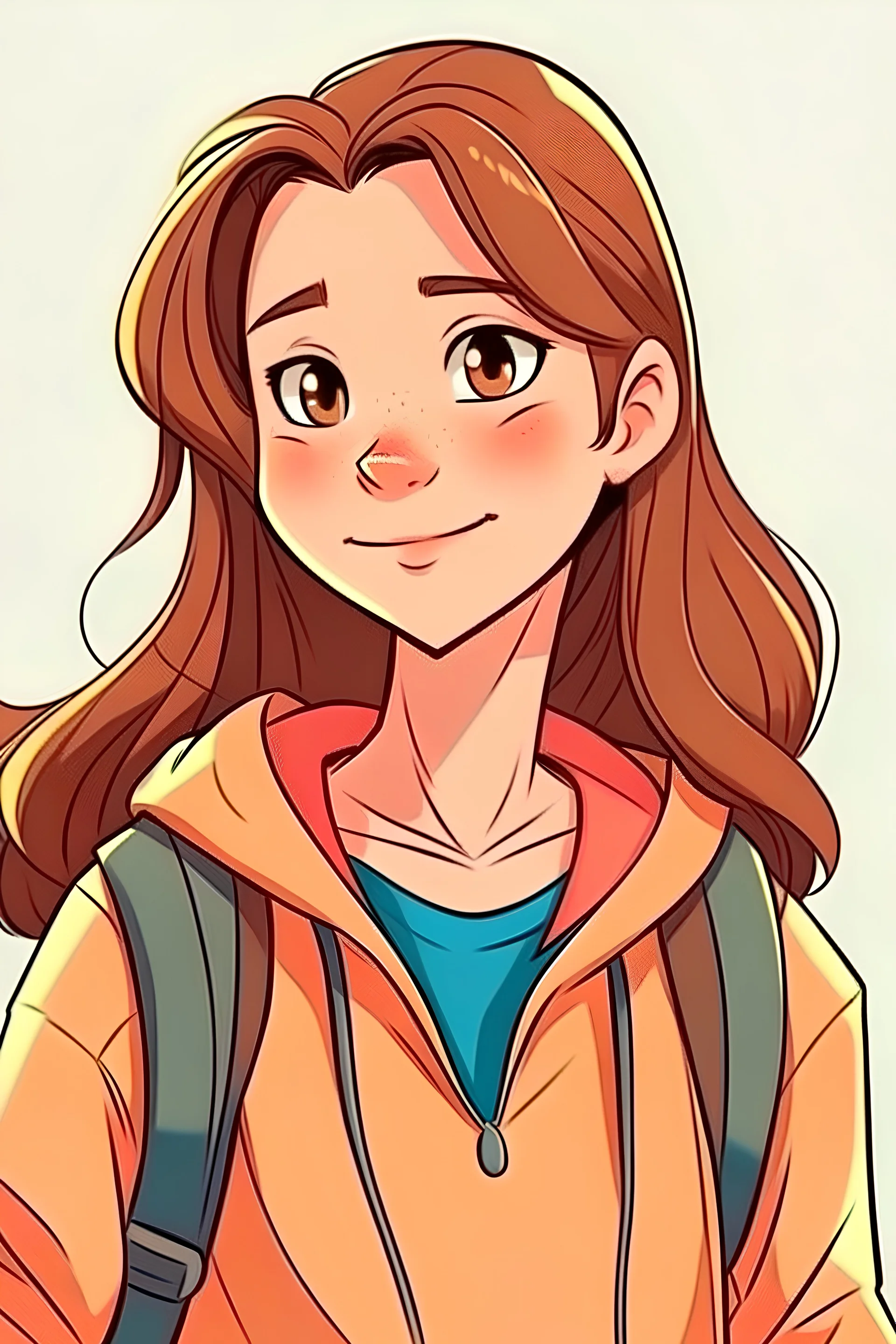 Pretty Cartoon Teenager