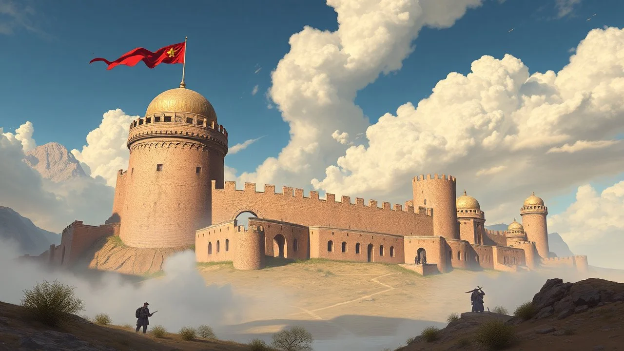 visualize the heroism, fortress strength, and cultural heritage associated with the Koroghlu dastan and the legendary Chenlibel.