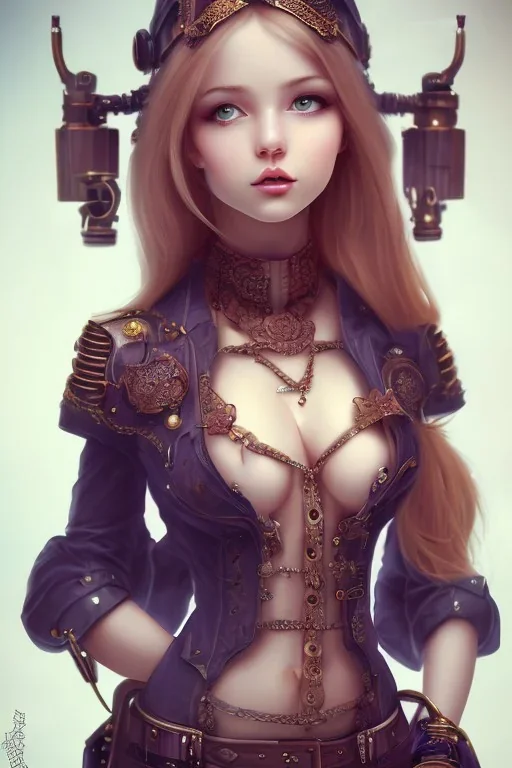 girl cute steampunk body