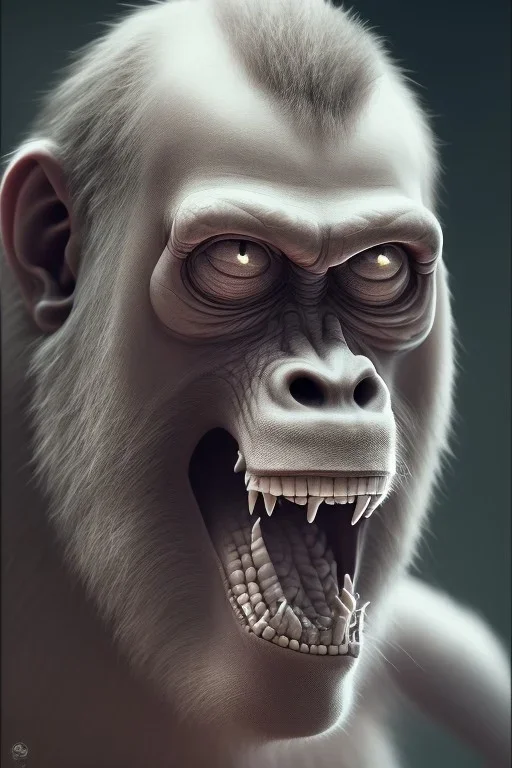 running ape, full body, 8k, site, finely detailed, photo realistic, HR Giger style