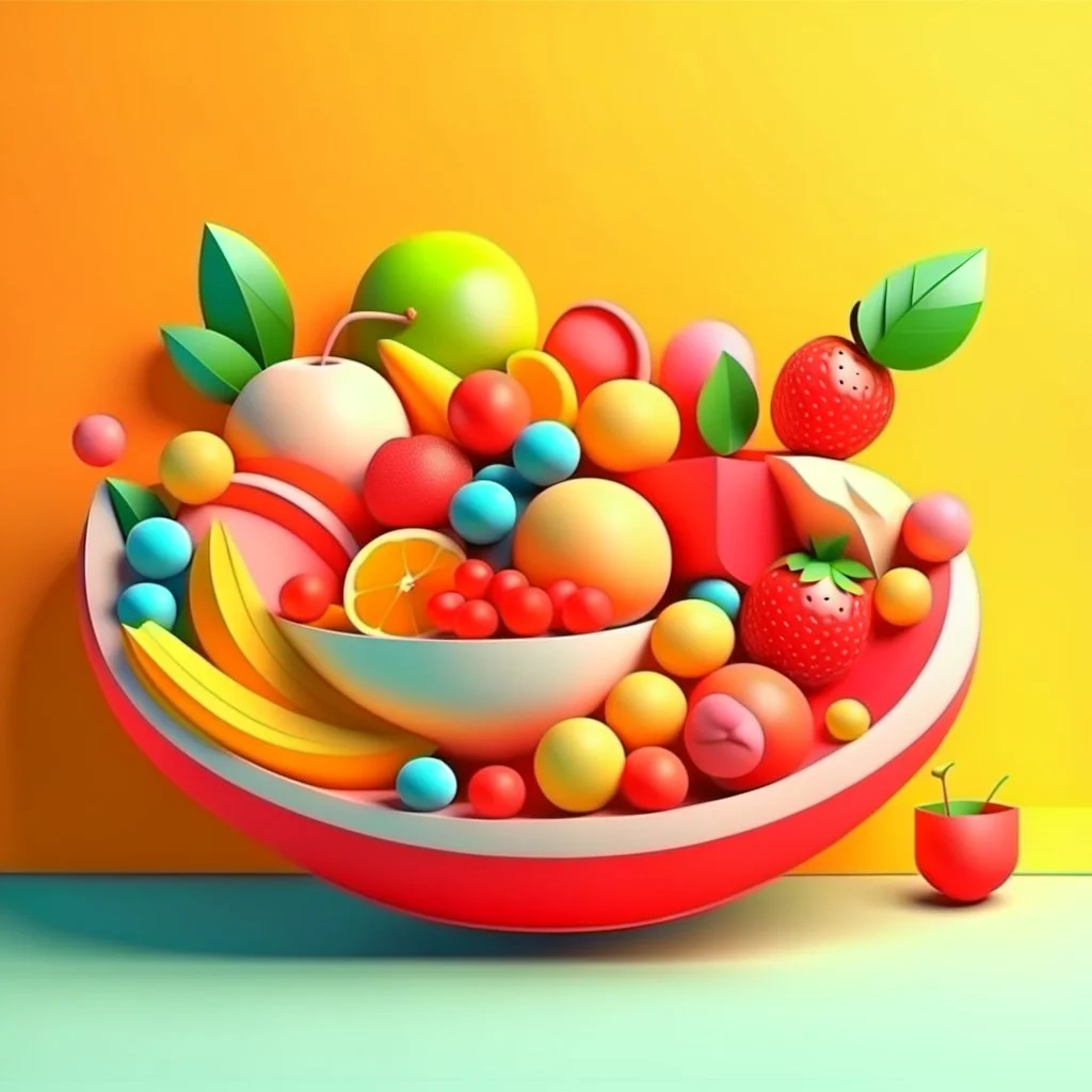 background is illustration of food 3d style. HD