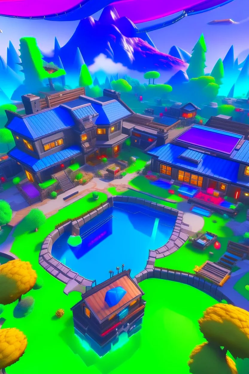 billionaire's backyard that looks like fortnite