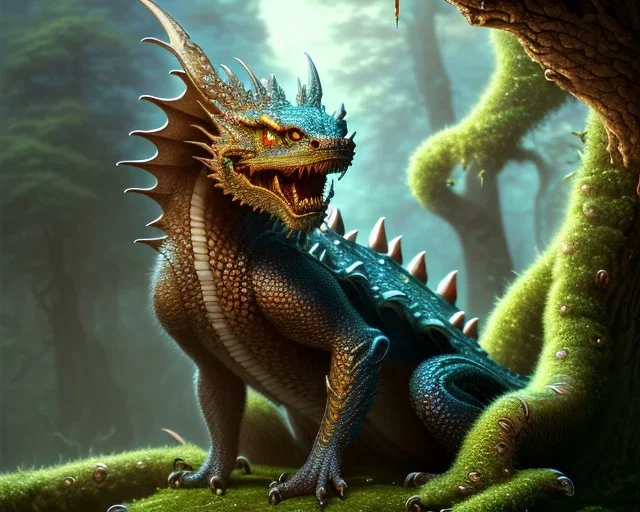 mdjrny-v4 style, photorealistic dragon, sharp scales, insanely detailed, symmetrical glowing eyes, intricate, bright iridescent highlights, art nouveau, volt lighting, atop a mountain crag, ultra high definition, NVIDIA Iray render, volumetric illumination, by argerm inspired by Tod Lockwood and Bob Eggleton, black dragon