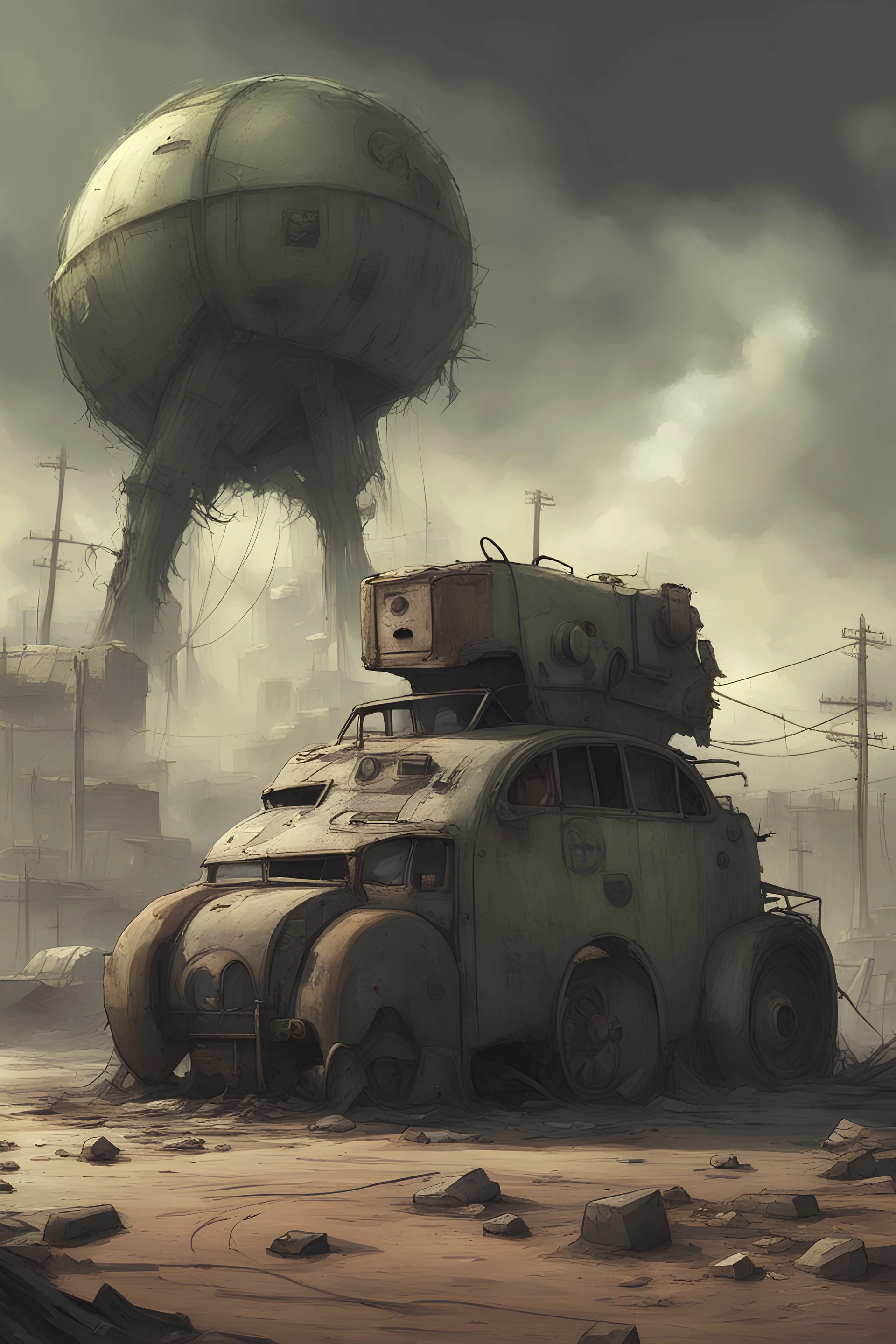 radioactivity, post-apocalyptic, concept art