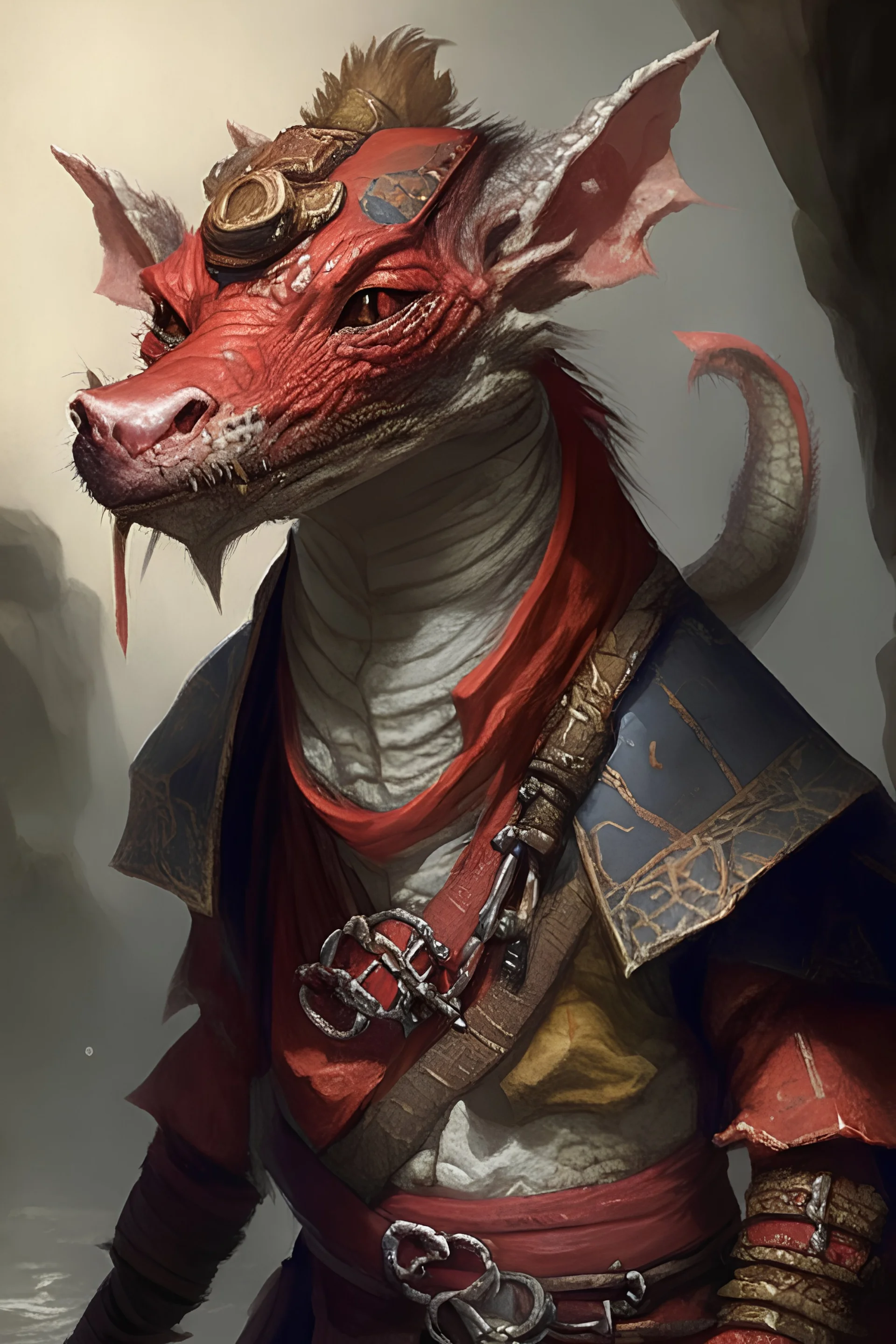 D&D kobold with the features of a chinese dragon