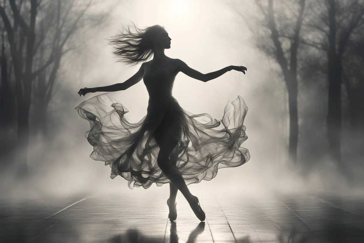 papercut, closeup, dynamically dancing woman S<AI in sunshine, mist, fog, reflection Weight:1 intricate details, HDR, beautifully shot, hyperrealistic, sharp focus, 64 megapixels, perfect composition, high contrast, cinematic, atmospheric, moody Weight:0.9, shading pastel and charcoal