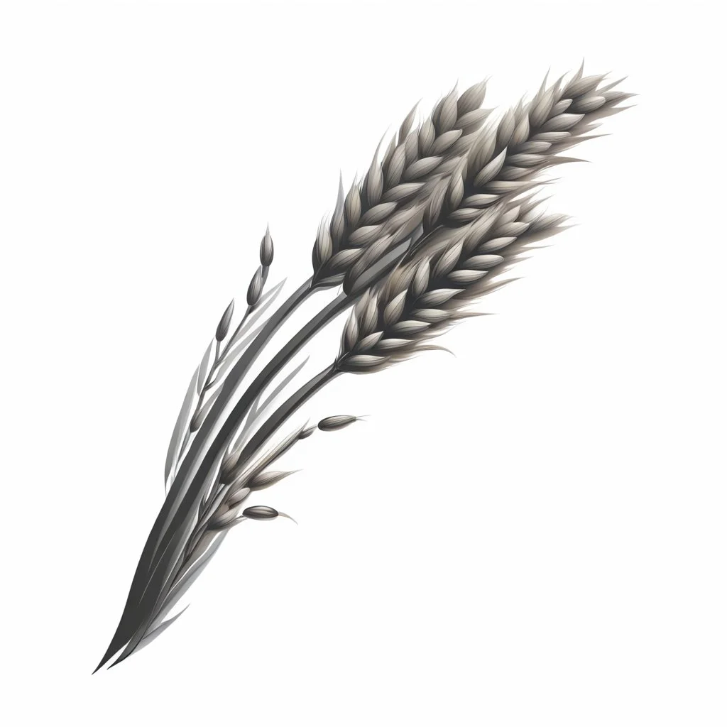 wheat, black on white smooth vector