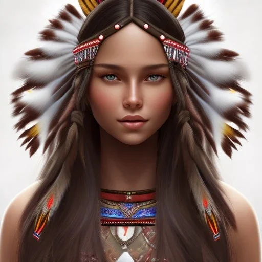 Native American girl, cute, beautiful, long hair, brown eyes, black hair, smiling, tan skin