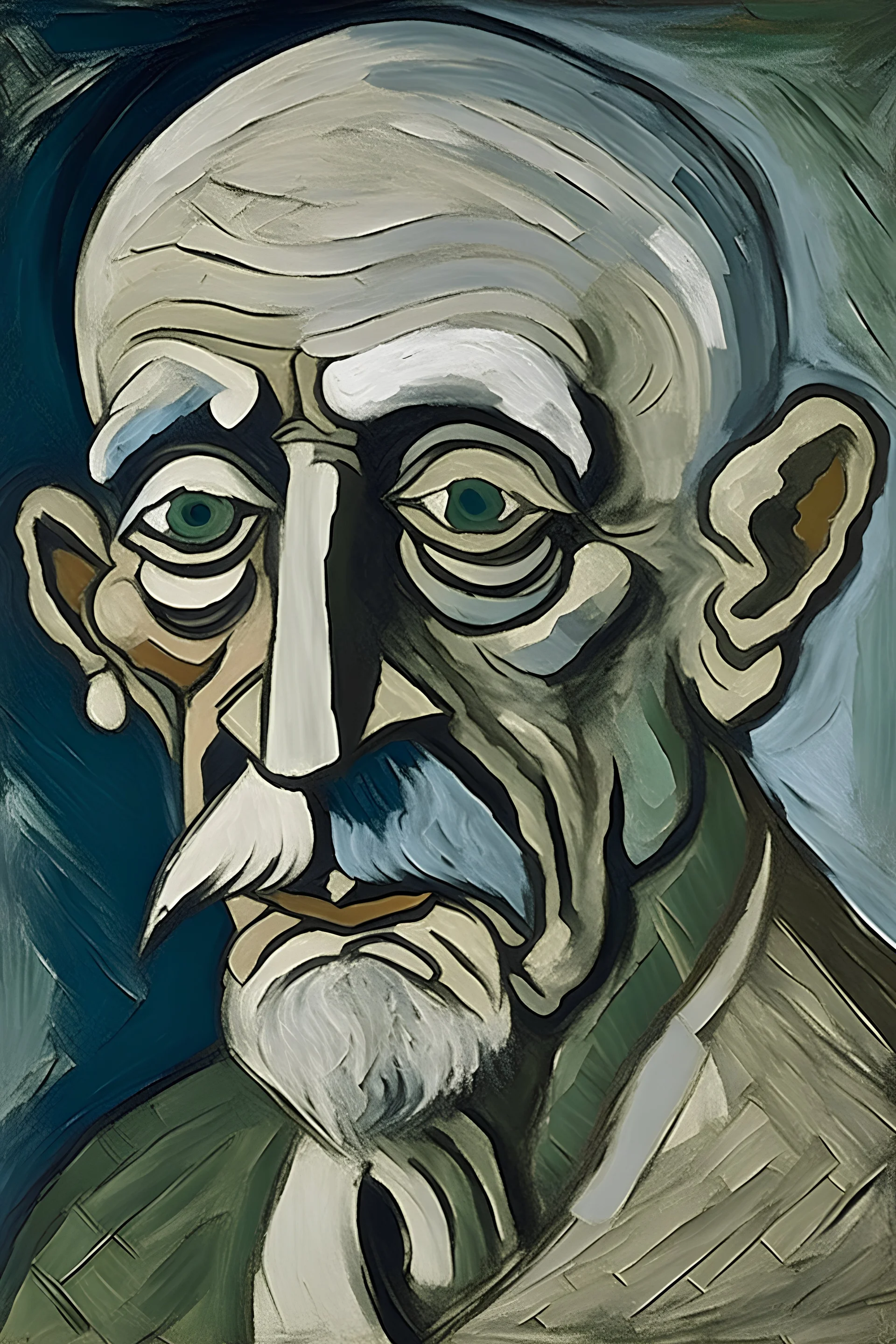 portrait of An old man by Pablo Picasso