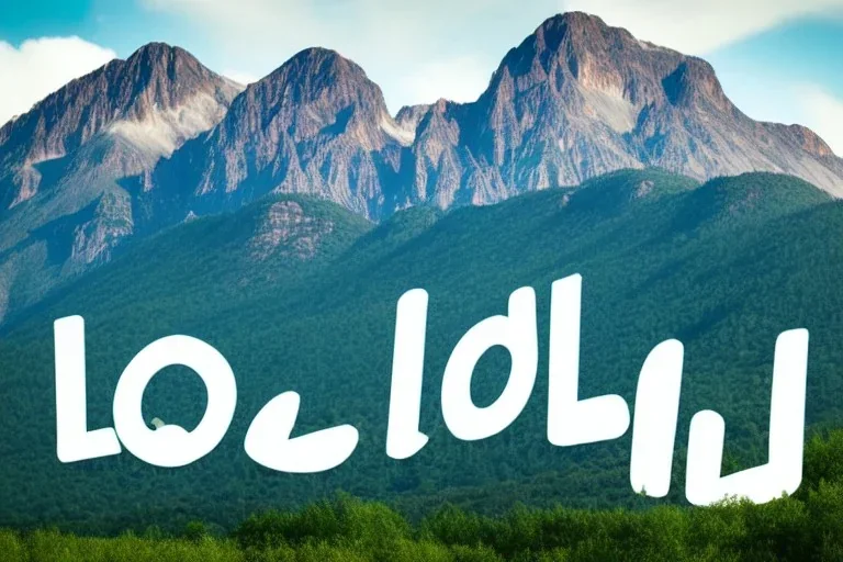 mountains with giant "lol" label