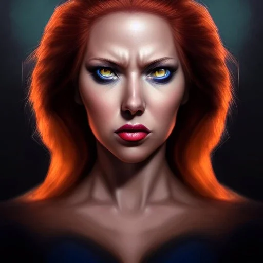 ultra detailed portrait of busty beautiful Black Widow , extremely detailed digital painting, extremely detailed face,crystal clear eyes, in the style of robert e howard and pablo oliveira and Ken Kelley and Keith Parkinson ,mystical colors,perfectly centered image, perfect composition, rim light, beautiful lighting,8k, stunning scene, raytracing