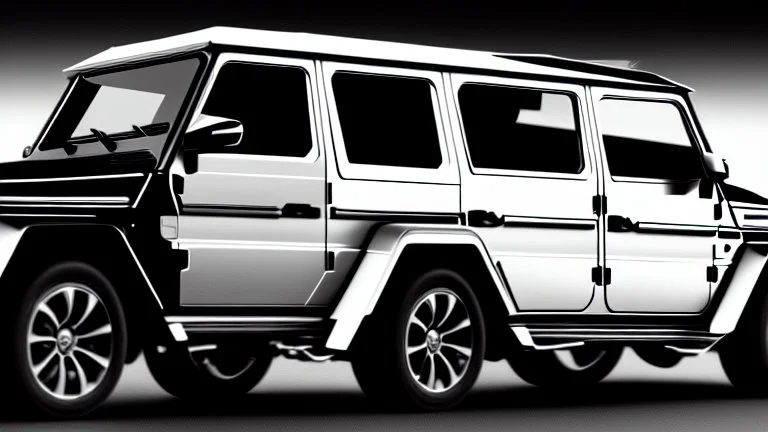 Armored Futuristic G-Class, Photorealistic,4k, Rear View, works for a pc wallpaper