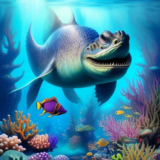 ultra detailed fullbody portrait of SEA MONSTER hipocampus underwater, extremely detailed digital painting, intrincate, extremely detailed face,crystal clear Big eyes, in the style of Kaare Andrews, mystical colors , perfectly centered image, perfect composition, rim light, beautiful lighting, 8k, stunning scene, raytracing