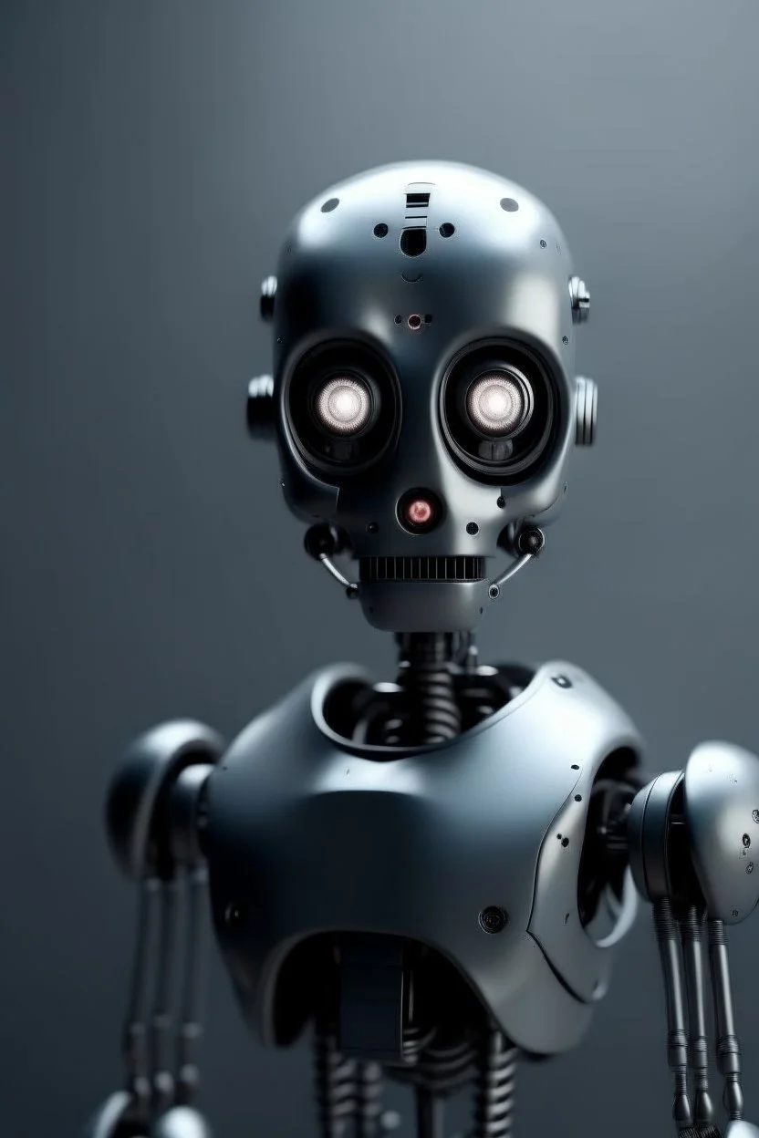 areal scary robot looking from far away