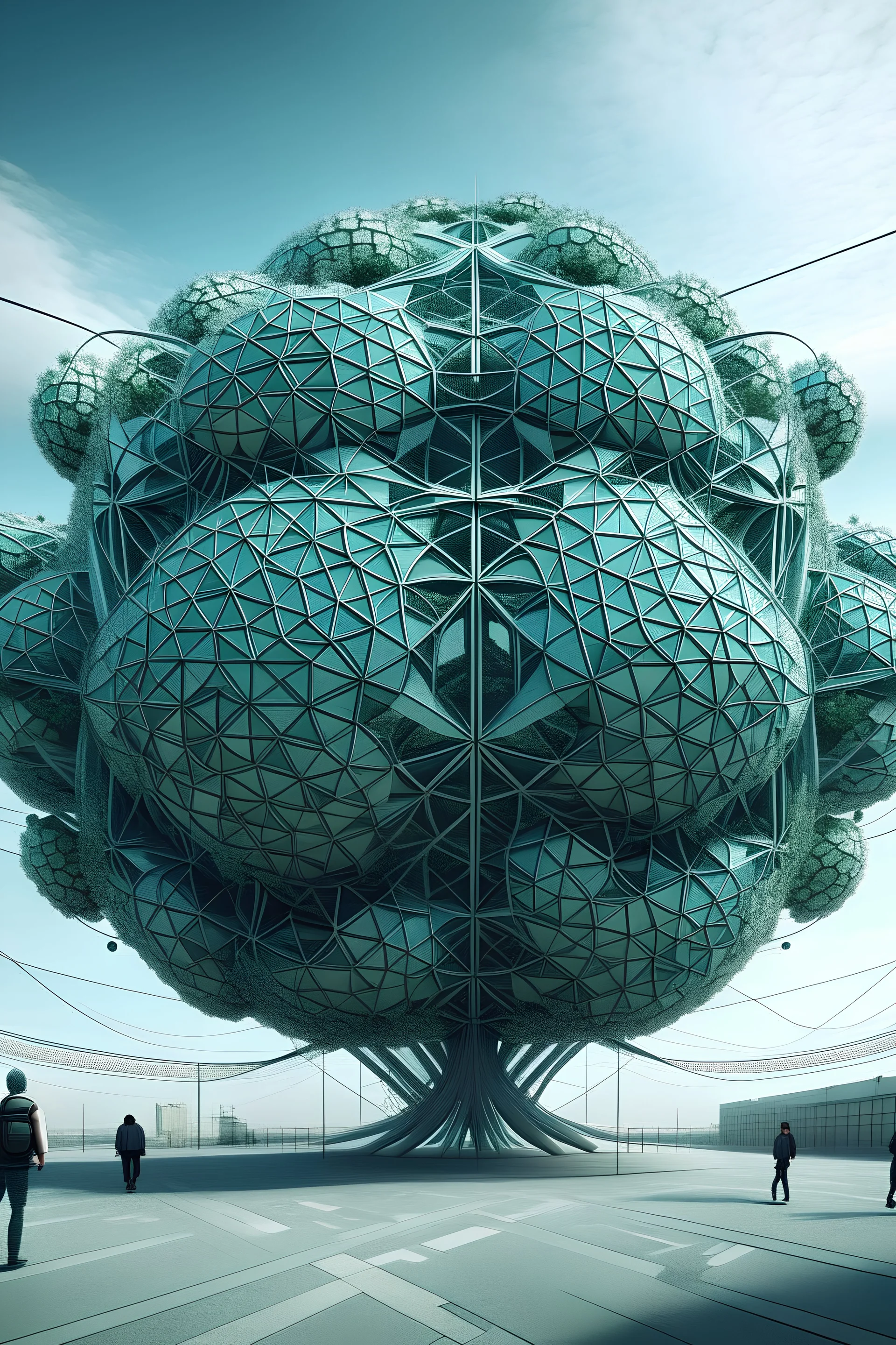 impossible geometry giant organic virus building