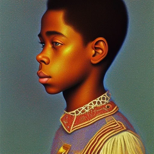 Prince African American boy by Seurat